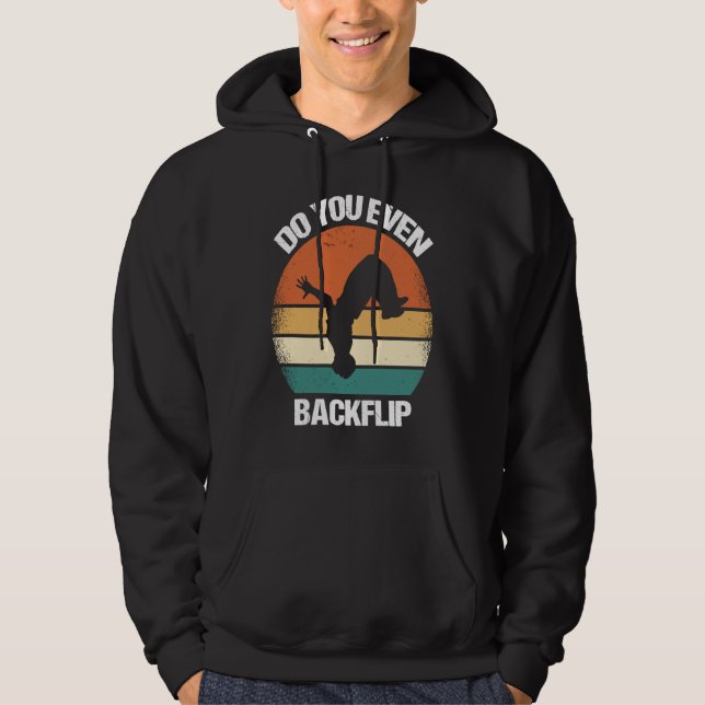 Do You Even Backflip Parkour  1 Hoodie (Framsida)