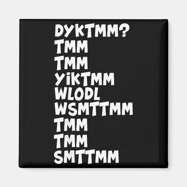Do You Know The Muffin Man Dyktmm Nostalgia Funny  Magnet (Framsidan)