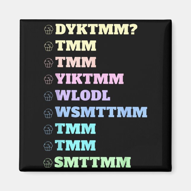 Do You Know The Muffin Man Dyktmm Nostalgia Funny  Magnet (Framsidan)