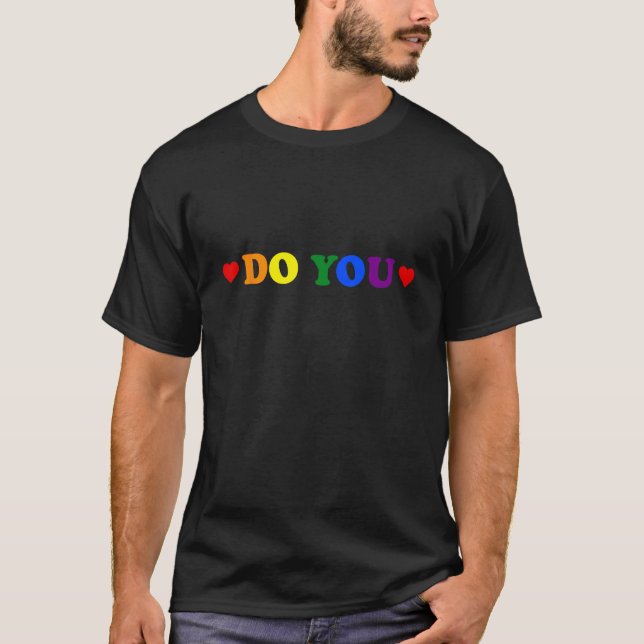 Do You LGBTQ Bi Pride Ally Stuff Support T Shirt (Framsida)