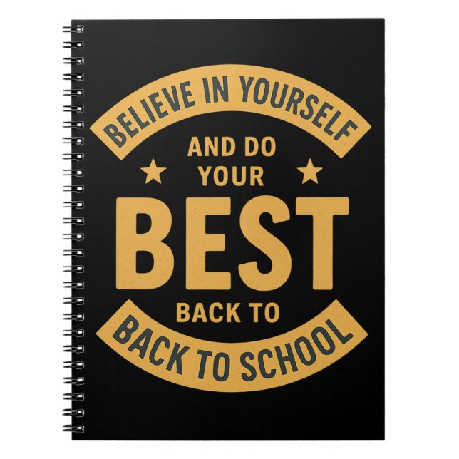 Do Your Best – Back to School Notebook Anteckningsbok (Framsidan)