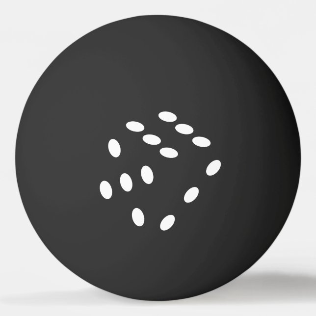 Dobbelsteen, dobbelstenen. Gokken, kansspel, geld Pingisboll (Framsidan)