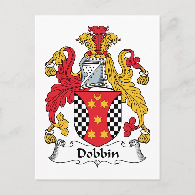 Dobbin Family Crest Vykort (Framsida)