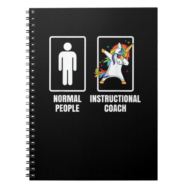 Dobbing Unicorn Instructions Coach Teacher Educat Anteckningsbok (Framsidan)