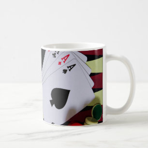 Dobblerikasinodobbel lappar kaffemugg