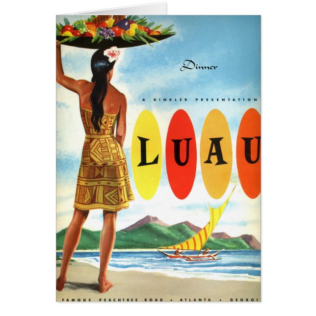 Dobbs House Luau Tiki-lounge kort (Framsidan)