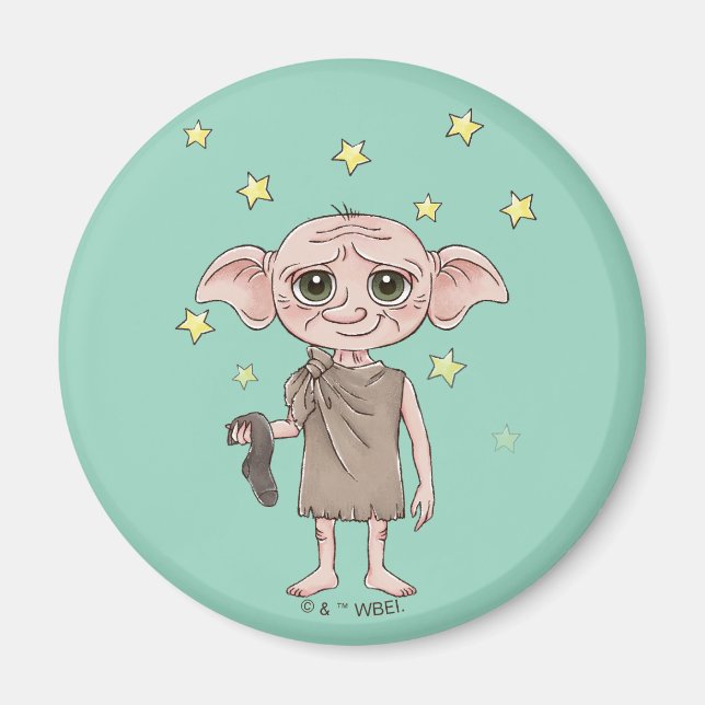Dobby Akvarell Karaktärs Konst Magnet (Framsidan)