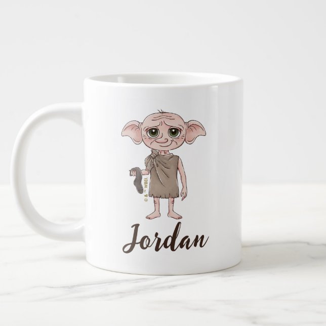 Dobby Watercolor Character Art Jumbo Mugg (Vänster)