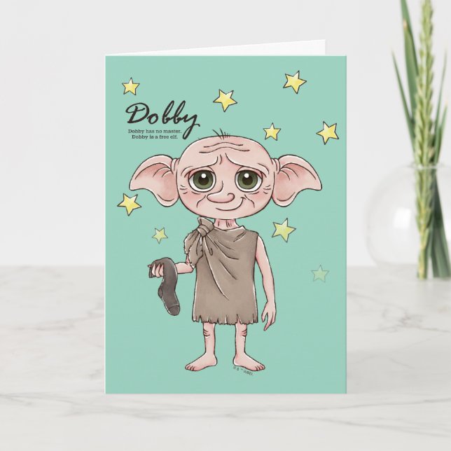 Dobby Watercolor Character Art Kort (Framsida)