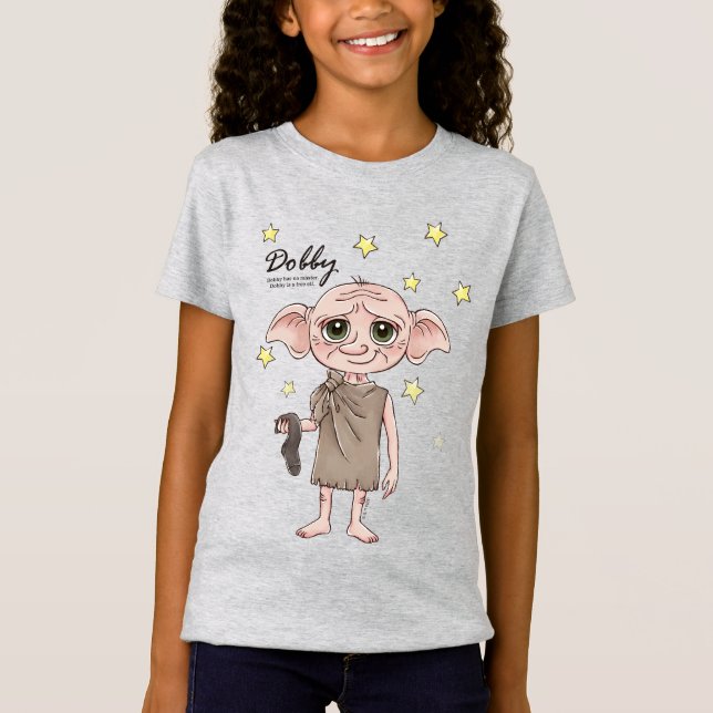 Dobby Watercolor Character Art T Shirt (Framsida)