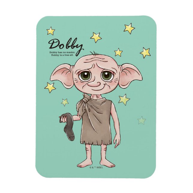 Dobby Watercolor Karaktärsillustration Magnet (Vertikal)