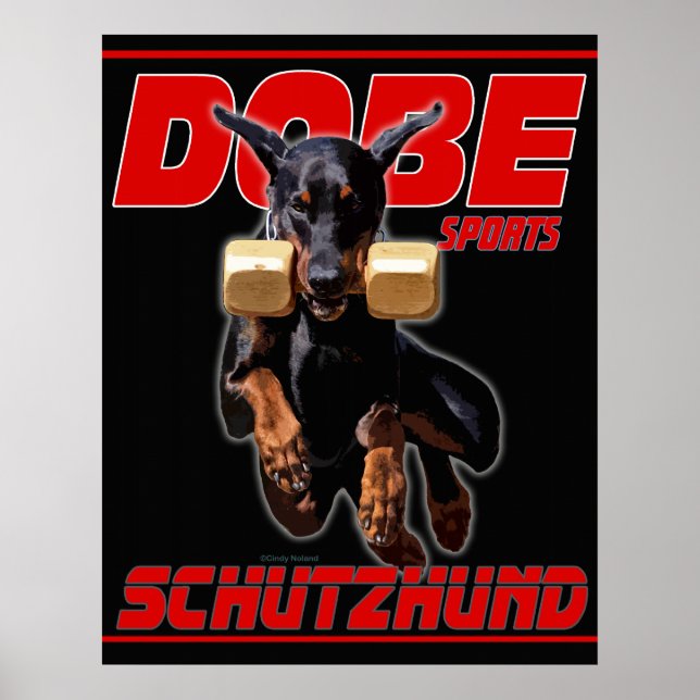 Dobe Sports Schutzhund Retrieve-design Poster (Framsidan)