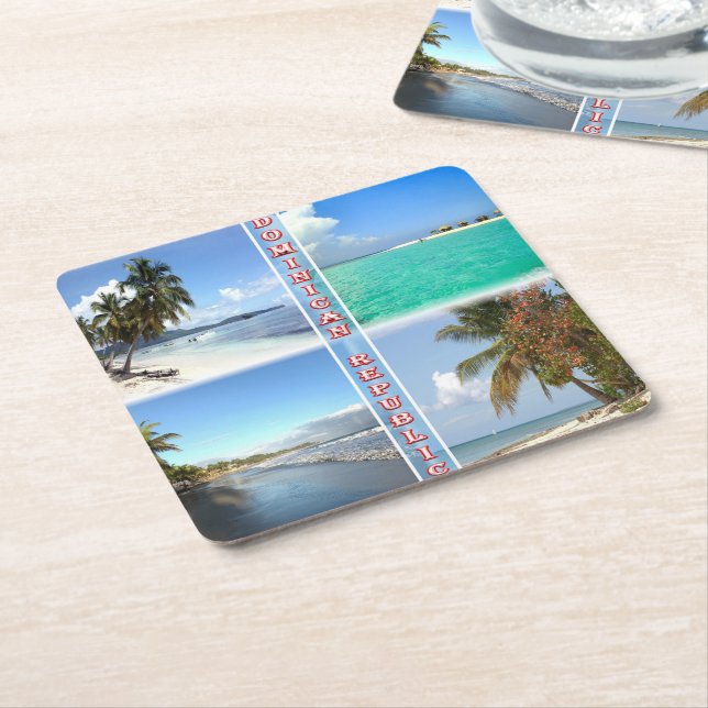 DOBeach - Sea View - Panorama Underlägg Papper Kvadrat (Vinklad)