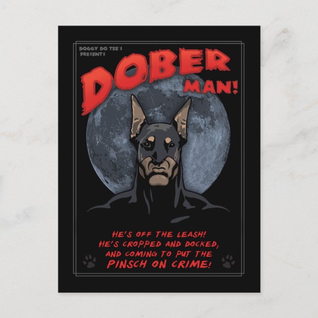 Dober Man! Vykort (Framsida)