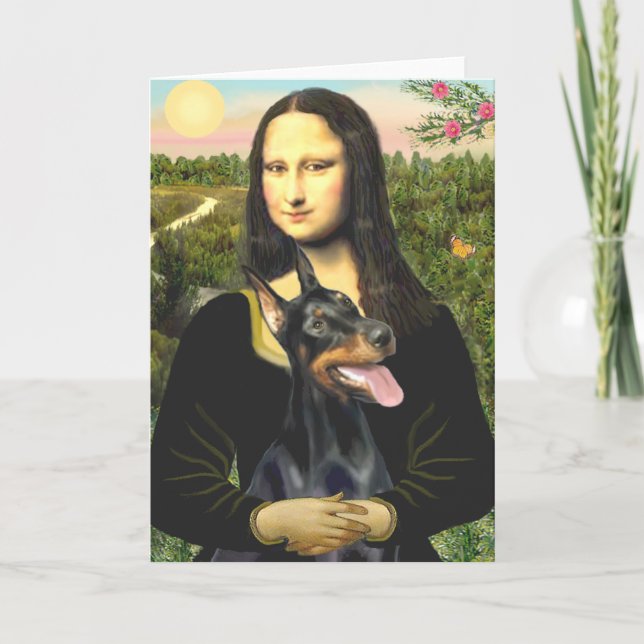 Doberman 1 - Mona Lisa Kort (Framsida)