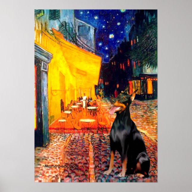 Doberman 1 - Terrasscafé Poster (Framsidan)
