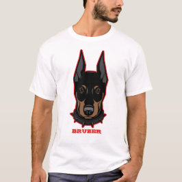 Doberman Add Namn Mascot Manar T Shirt