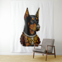 Doberman Ädelstensmosaik Lyxkonst