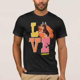 Doberman älskare gullig färg t shirt