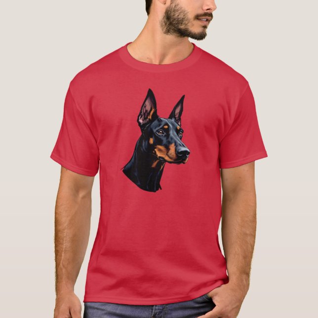 Doberman Älskare T Shirt (Framsida)