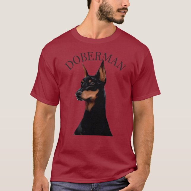 Doberman Älskare T Shirt (Framsida)