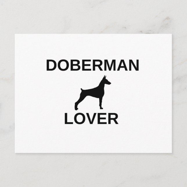 doberman älskare vykort (Framsida)