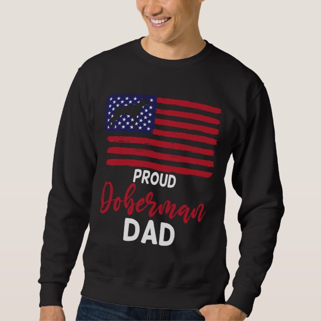 Doberman America Lång Ärmad Tröja (Framsida)