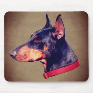 Doberman Ansikte Hund Musmatta