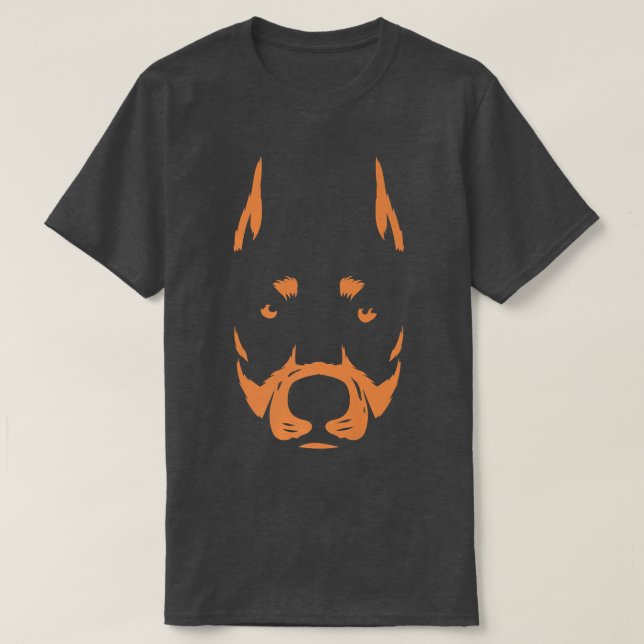 Doberman ansikte Pinscher för Hundägare  T Shirt (Design framsida)
