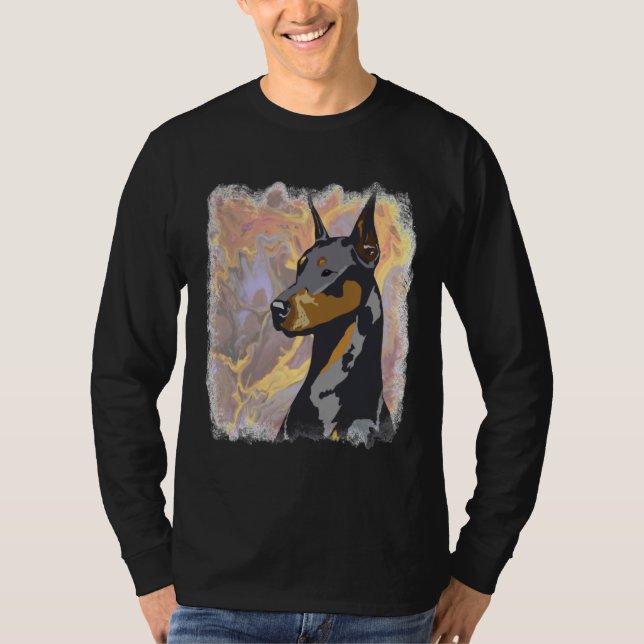 Doberman Art 818 T Shirt (Framsida)