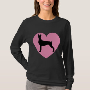 Doberman Art Heart Doberman Pinscher Hund älskare T Shirt