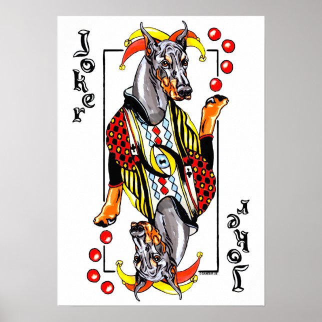 Doberman Black Joker Poster (Framsidan)