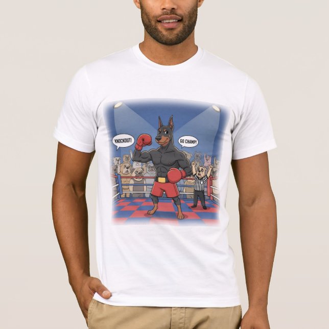 Doberman Boxer roligt T-Shirt (Framsida)