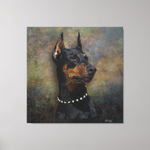 Doberman Canvastryck