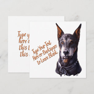 Doberman Cards Anpassningsbar Doberman Pinscher Gi