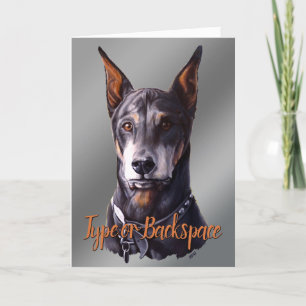 Doberman Cards Personlig Doberman Hund Art Cards Tack Kort