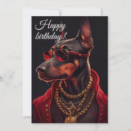 Doberman charm. julkort
