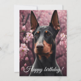 Doberman charm. julkort