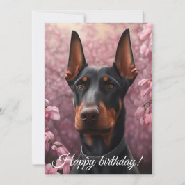Doberman charm. julkort