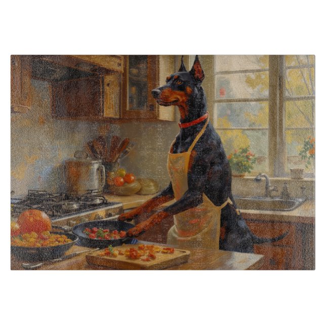 Doberman Cooking in Kitchen (Framsidan)