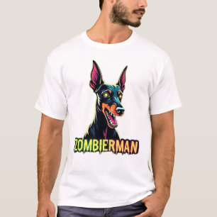 Doberman Dobie Doby Dobermann Zombie Hund Hallowee T Shirt