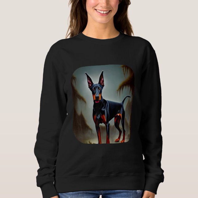 Doberman Dog 2 T Shirt (Framsida)