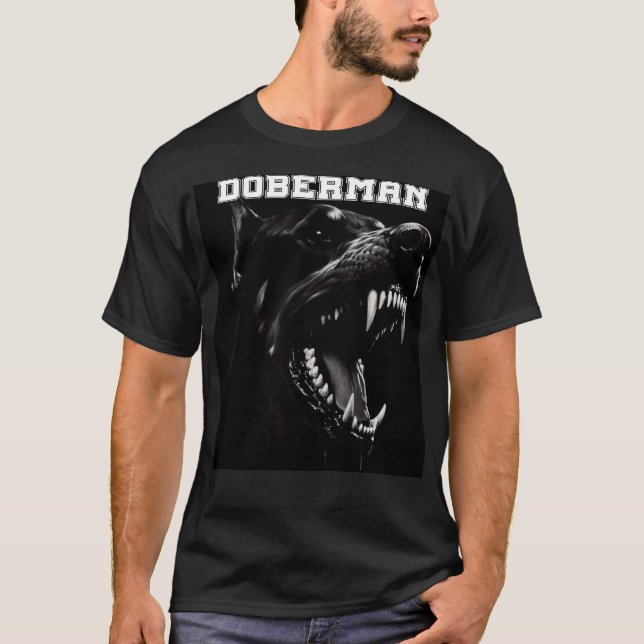 Doberman Family T Shirt (Framsida)