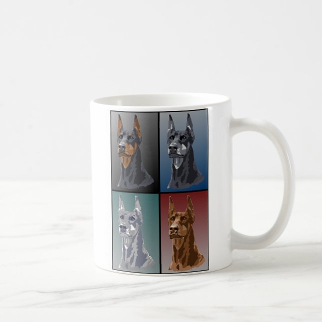 Doberman Färg Kaffemugg (Höger)
