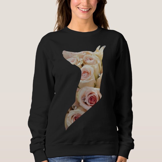 Doberman Flower-design för Doberman Pincher Owners T Shirt (Framsida)