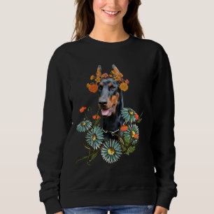 Doberman Flowers 1151 T Shirt