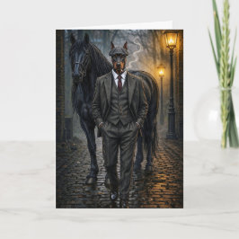 Doberman Gangster Blank Kort