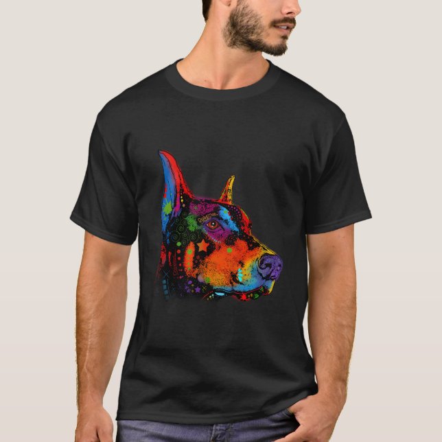 Doberman Gift för en Doberman Mamma T Shirt (Framsida)