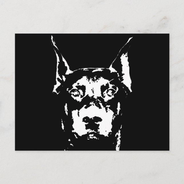 Doberman Gifts - vykort (Framsida)