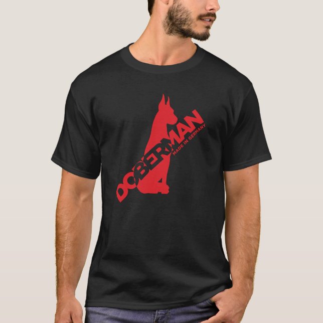 Doberman gjorde Tysklandare T Shirt (Framsida)